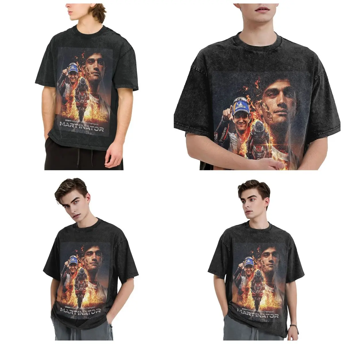 Jorge Martin Number 89  Hip Hop Short Sleeve T-Shirts Washed Tops Tees Streetwear T Shirt Harajuku for Men Women