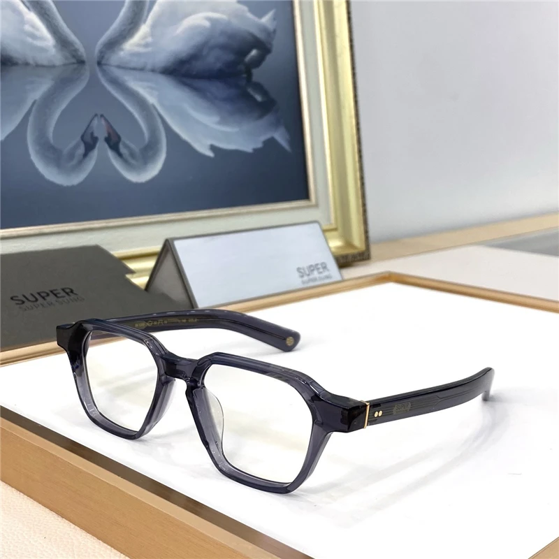 

Optical Eyeglasses For Men Women Retro Designer 1050 Fashion Square Acetate Fiberglass Frames European and American Style