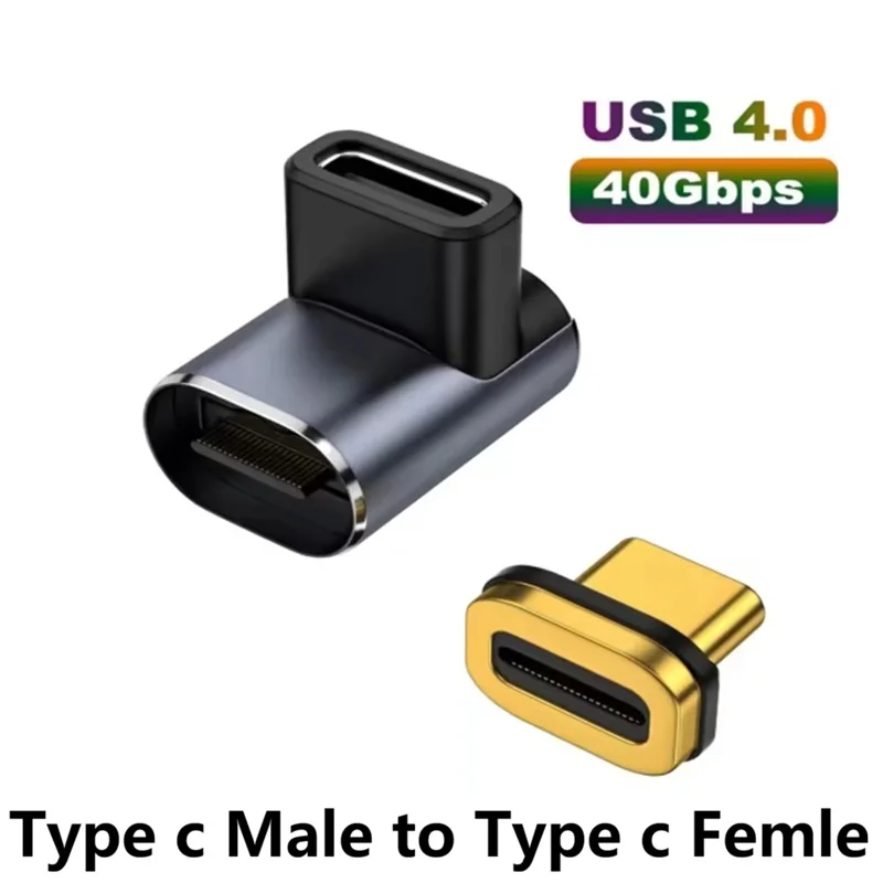 USB 4.0 Magnetische Adapter OTG Type C Man naar Vrouw Gegevens Transfer Converter 100W Snelladen voor Telefoon Macbook Air Pro Laptop