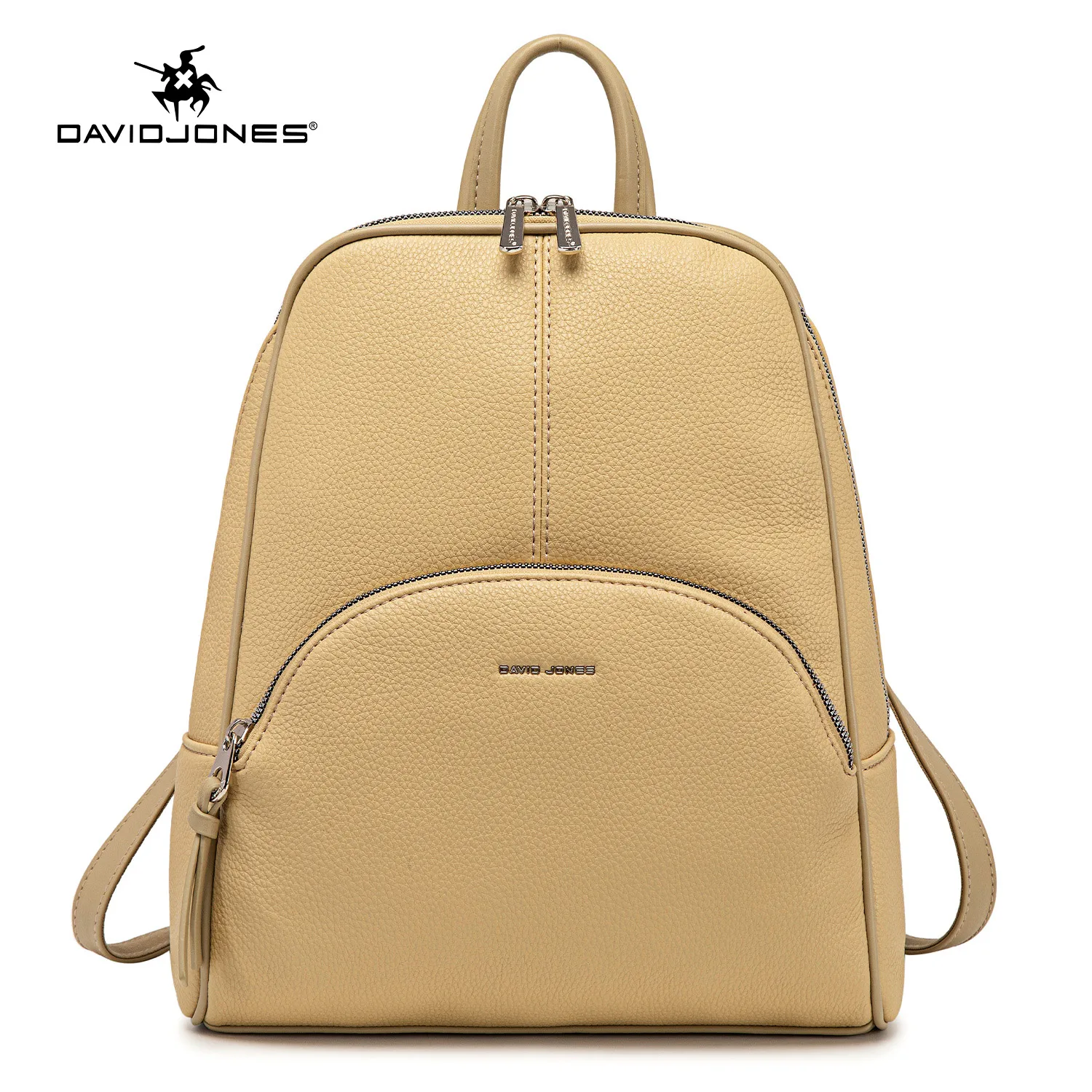 David Jones Ladies Fashion Travel Shoulder Bag Vintage Backpack for Women School Bags for Girl Soft Faux Leather Female Handbags