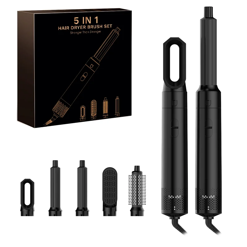5-in-1 haarstyler Krachtige sneldrogende ionische föhn Hoge snelheid hete kamborstelset Professionele stijltang - afbeelding 1