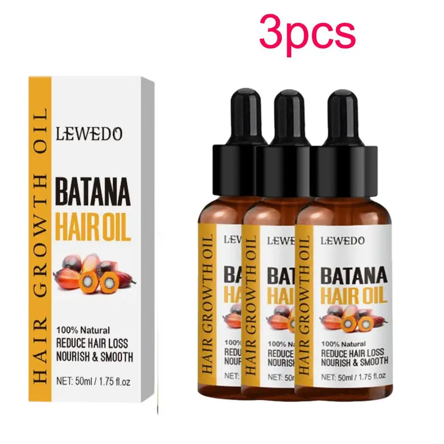 3pcs Batana Oil Hair Treatment  - Nourishing And Repairing Formula For Healthier, Thicker Hair - Promotes 