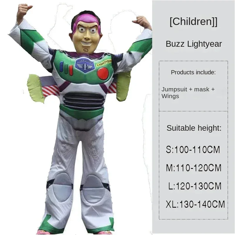 زي الرسوم المتحركة ذو الشخصيات الكرتونية للأطفال، زي Buzz Lightyear، بذلة Woody Denim