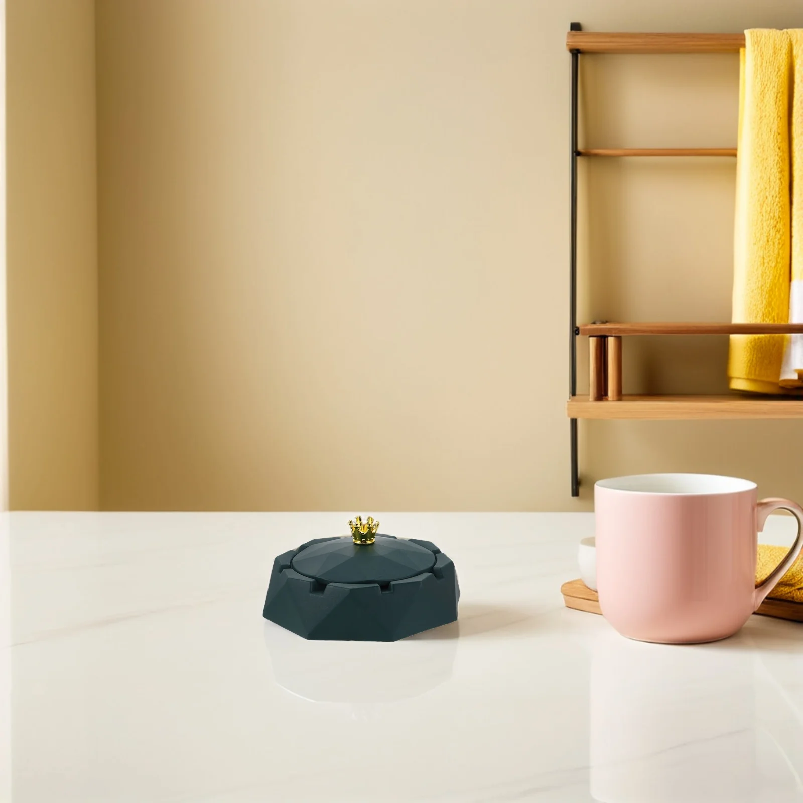 

4 Pcs Cigarette Ash Holder Tray Ashtray Metal Trays Indoor Ashtrays for Cigarettes