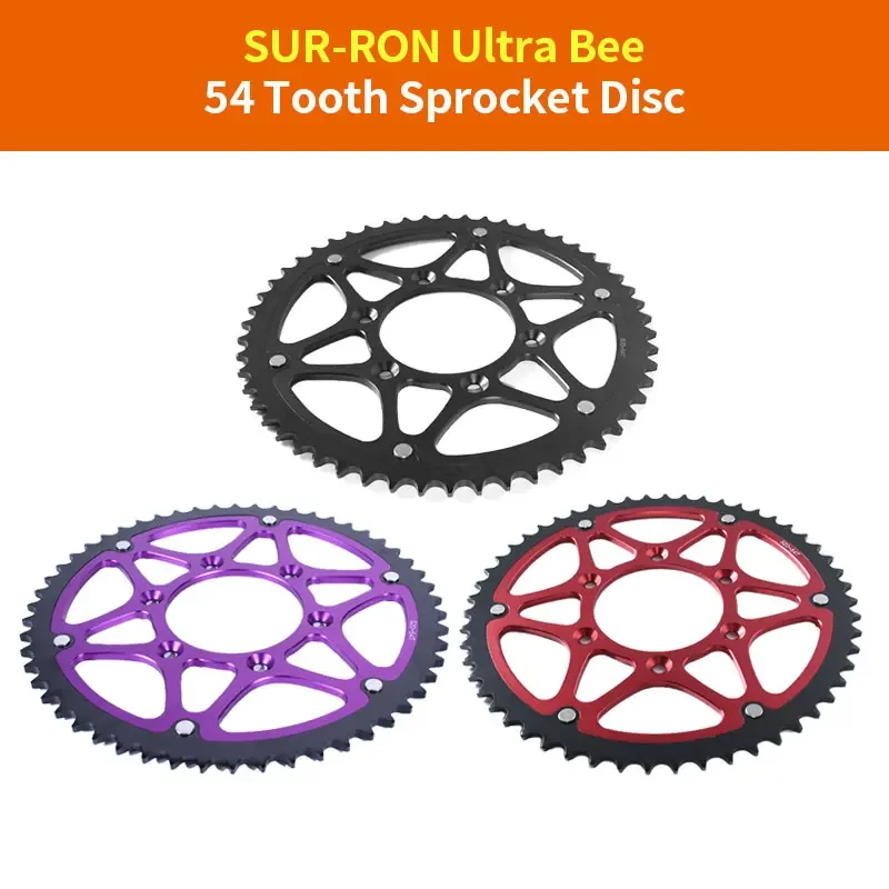 For SUR-RON Ultra Bee Steel-clad Aluminum 54 Tooth Sprocket Disc Plate E-bike Off-road Dirtbike Motorcycle Accessories SURRON