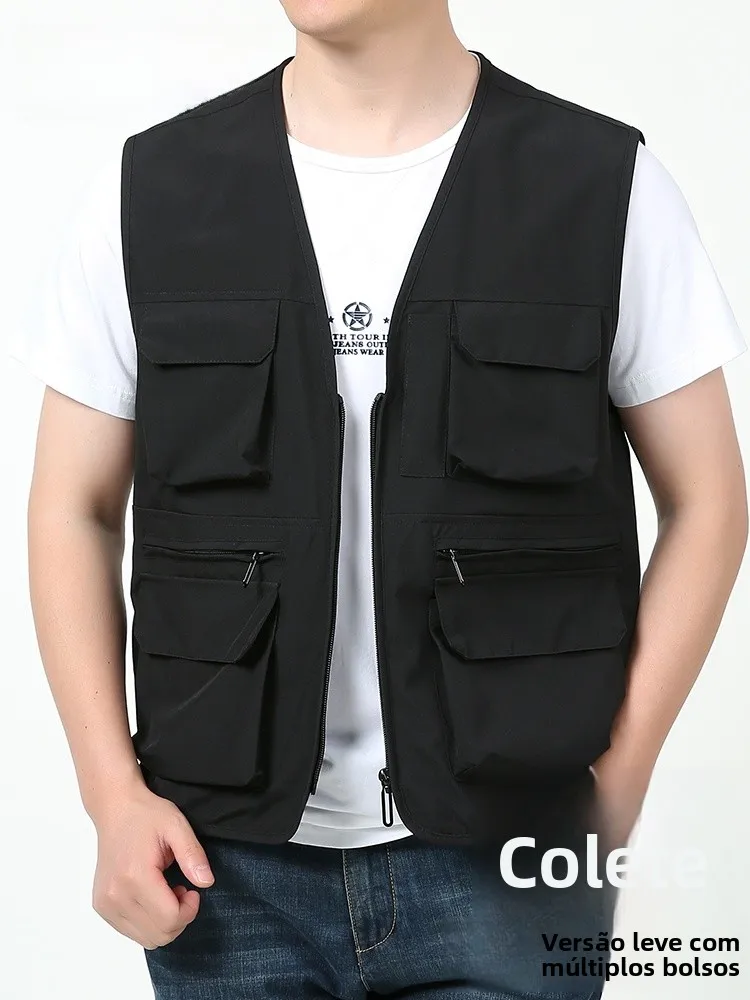 lightweight-quick-dry-outdoor-casual-vest-men's-spring-summer-fishing-jacket-father's-day-gift-multiple-pockets-workwear