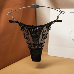 Women Floral Lace G-string Mini Briefs T-back Thongs See Through Underwear Female Jacquard Underpants Erotic Panties Lingerie