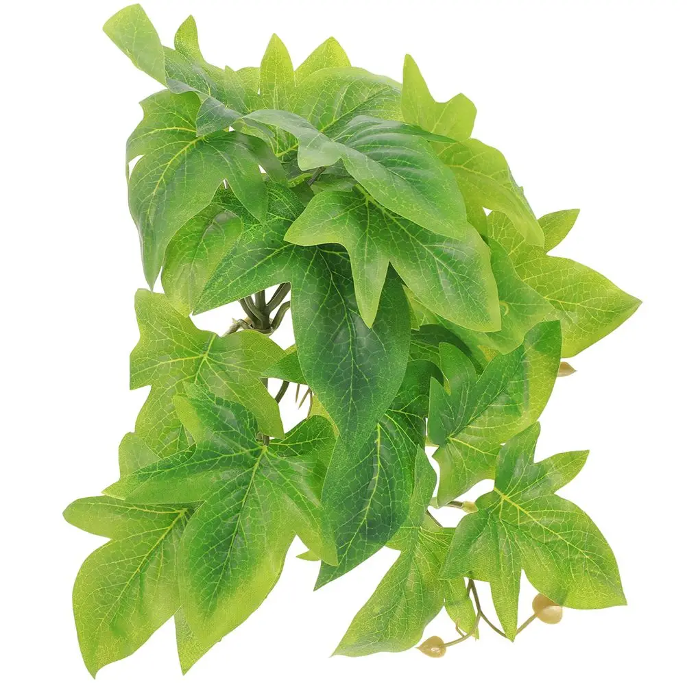 

Artificial Hanging Plants Reptile Terrarium Decor Lifelike Habitat Supplies Material Safe Pets Natural