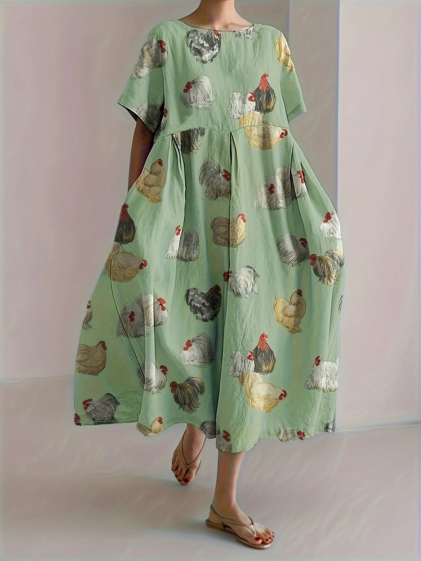 オリーブドラブ レディース オーバーサイズ織りワンピース カジュアル ボヘミアン マキシ丈 夏 Aライン ロング フルレングス ウェア オリーブドラブ