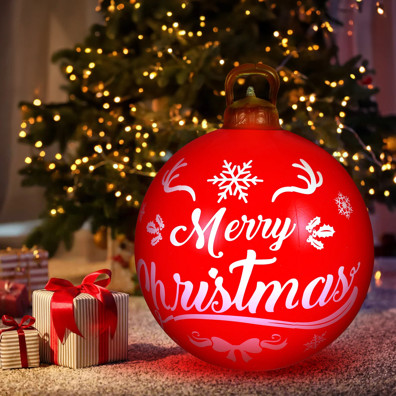 

Outdoor Christmas Decorations LED Glowing Ball Inflatable Indoor Yard Ornaments