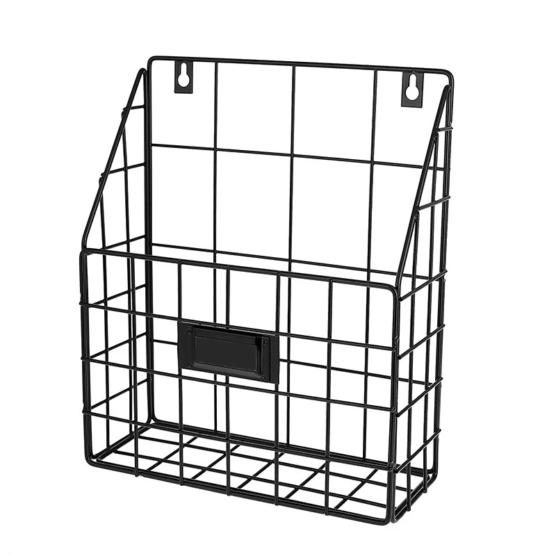 

Wire Mail Basket - Wall Mounted Hanging Folder Document Organizer -