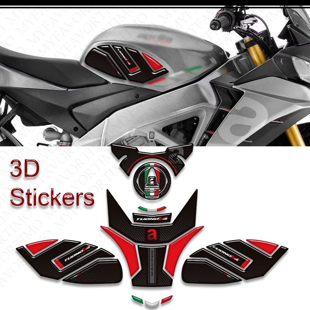 

2021-2026 NEW For Aprilia Tuono v4 Factory 1100 Tank Pad Cap Grips Gas Fuel Kit Knee Stickers Decals Protector
