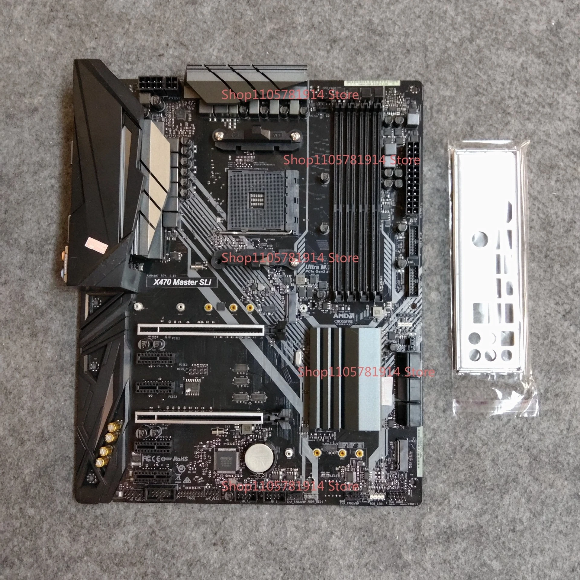 For ASRock X470 Master SLI Main Board, Support AM4 Interface, Four DDR4 Memory Slots, Dual M.2 Slots, Complete Interfaces