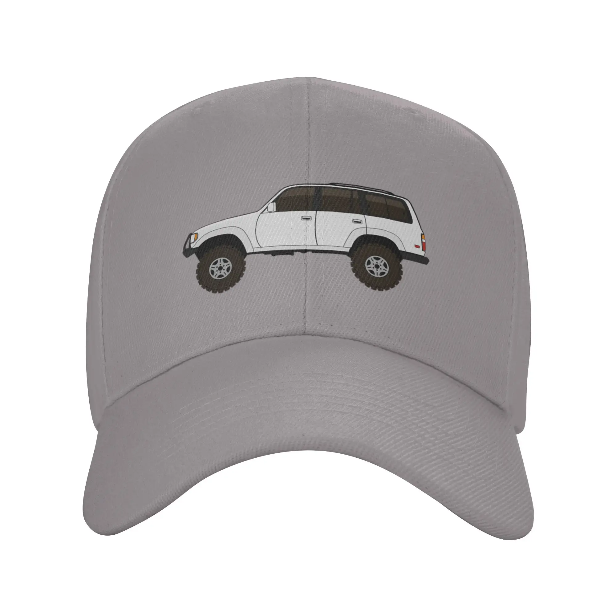 fj80 Land Cruiser white Trendy Baseball Cap Party Casual Cap Casual Hat
