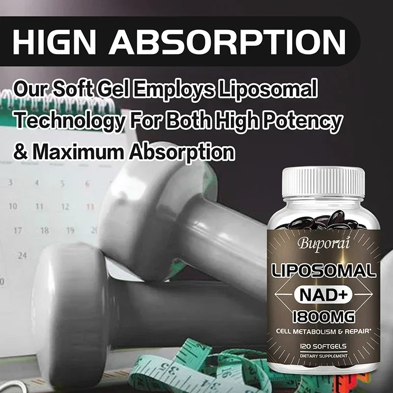 مكمل الدهون NAD - يدعم إصلاح الطاقة والحمض النووي، ويعزز صحة وظائف القلب والدماغ، وتخفيف التوتر، ومكافحة الشيخوخة