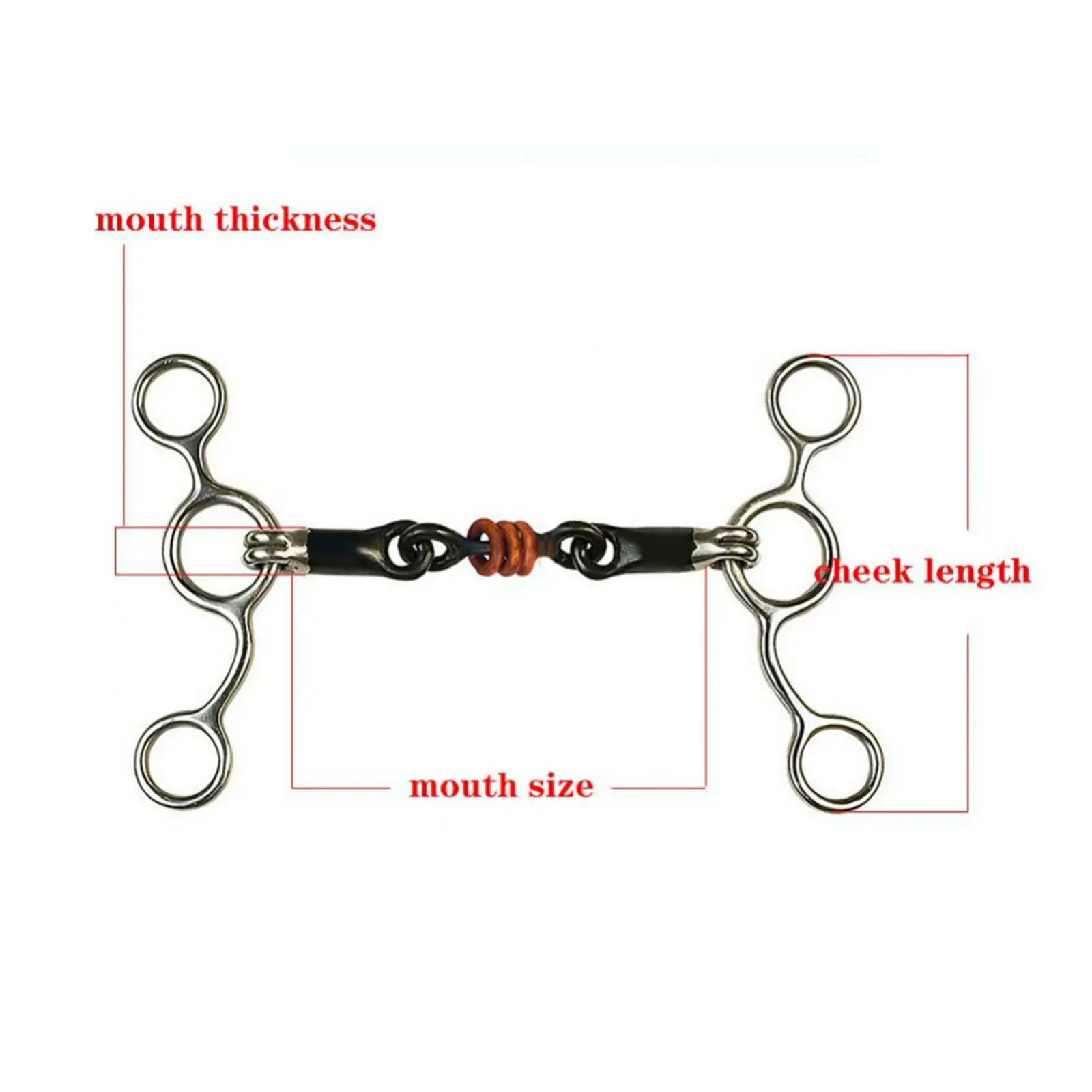 Horse Bit H Shape Horse Snaffle สําหรับการแสดงขี่ม้าแบบบังเหียน