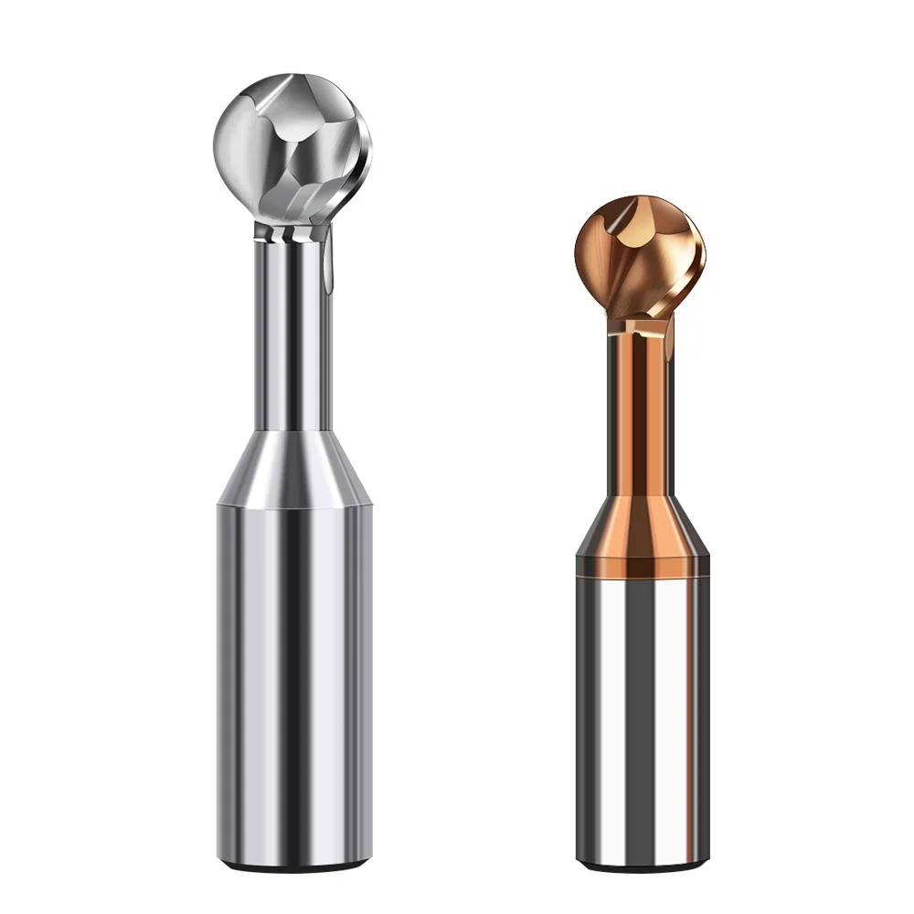 HRC55 Frese a sfera per lecca-lecca Fragole in carburo di tungsteno solido Fresa a 4 flauto R2 R3 R4 R5 R6 Frese per acciaio metallico