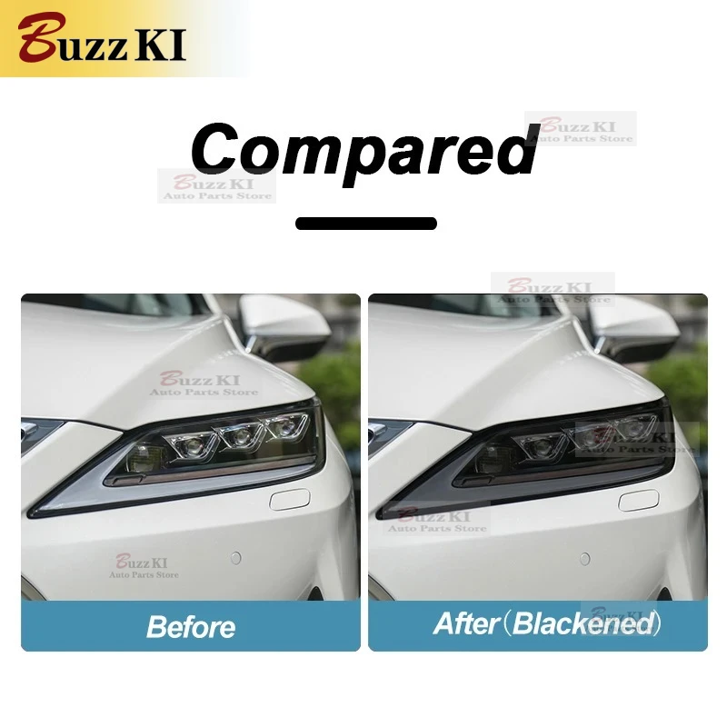 For Lexus RX 2020 2021 RX350 RX450h 2 Pcs Car Headlight Protective Film Smoked Black Tint Wrap Vinyl Transparent TPU Car Sticker