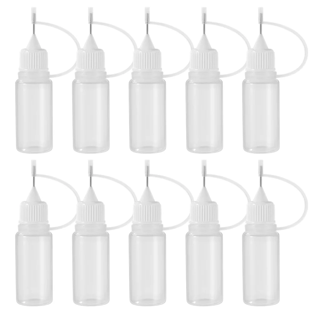 

30 Pcs Needle Bottle Squeeze Bottles Bottled Oil Applicator Bottles Precision Tip Applicator Lecythus White