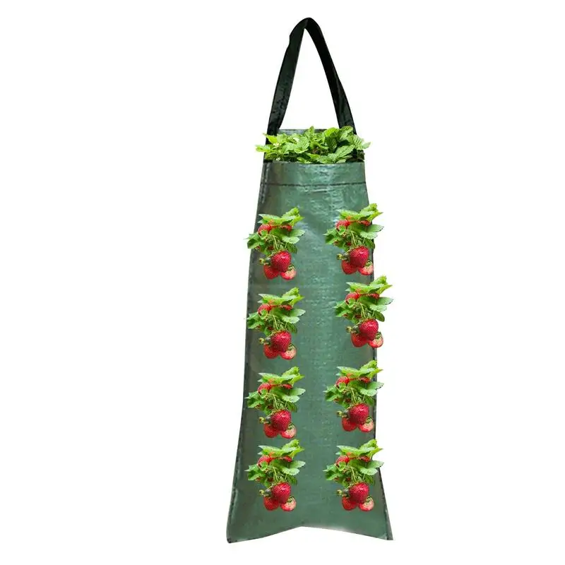 5/6/8/10 Holes Hanging Type Planting Bag Multi-Function Hanging Tomato Strawberry Grow Bag Nutrition Pot Vegetable PE Woven Bag