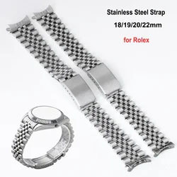 Stainless Steel Luxury Strap 18mm 20mm 19mm 21mm Solid Metal Wristband for Rolex Universal Watchband for Seiko Men Bracelet