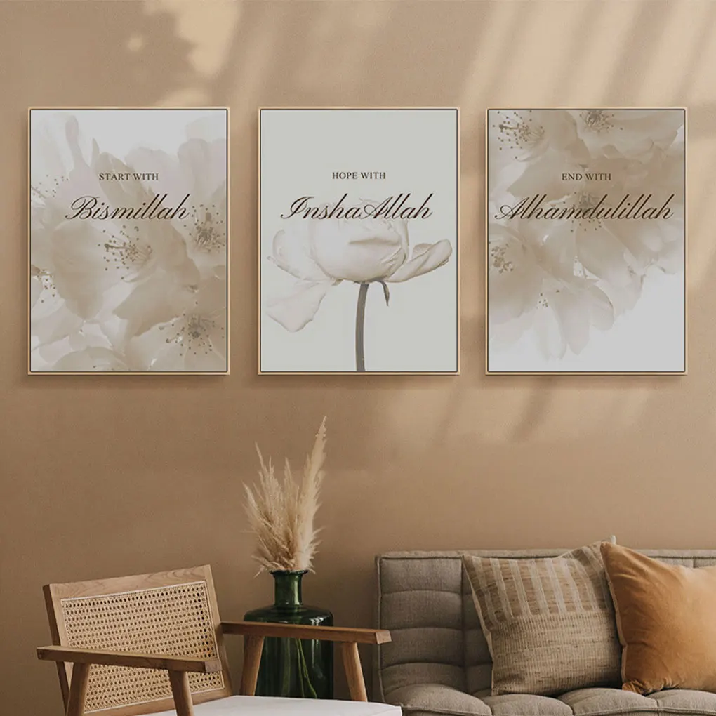 

3pcs/set Canvas Wall Art Painting Eco-friendly And Easy To Install Calligraphy Canvas Canvas Print