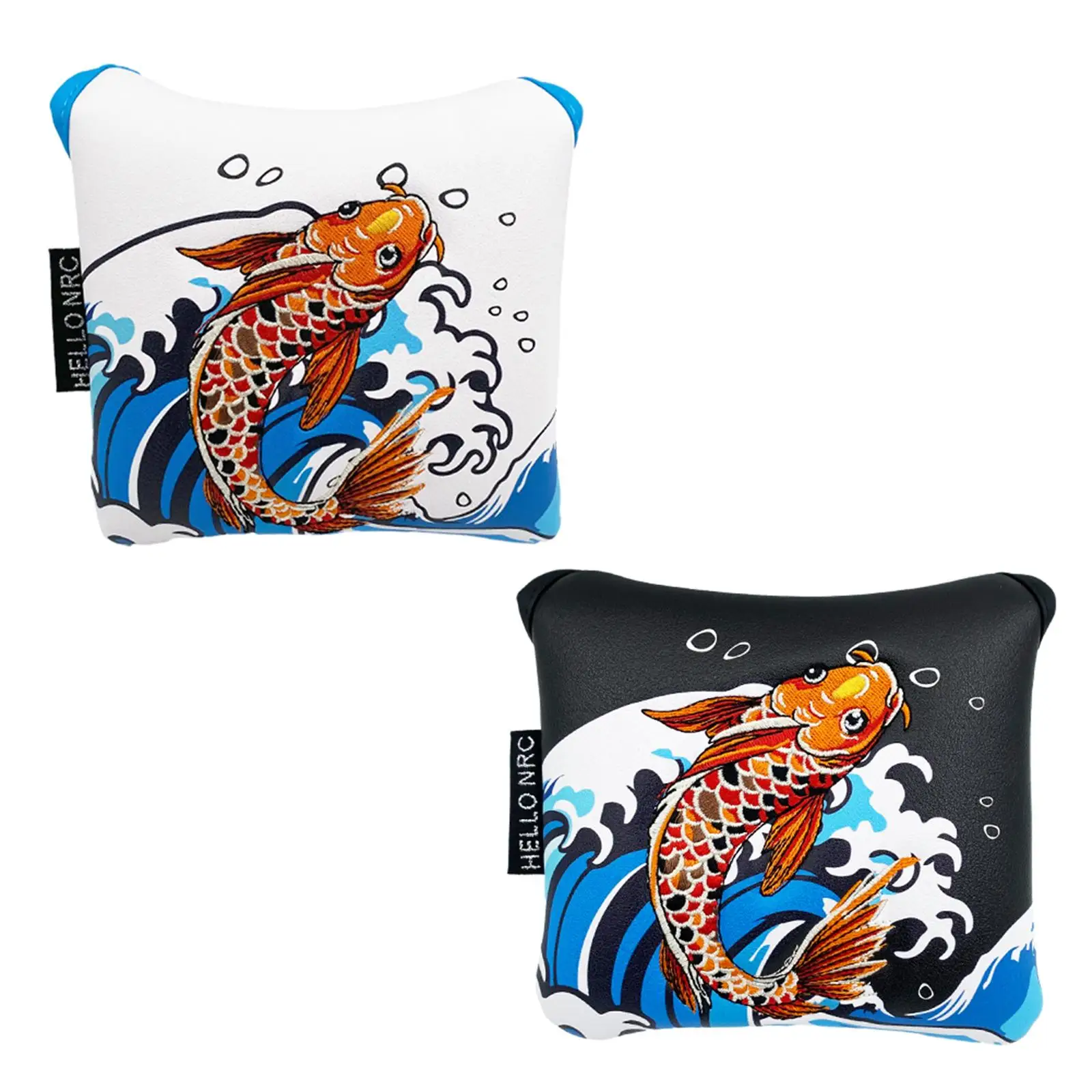 

Golf Mallet Putter Cover Embroidered Koi Golf Accessories Golf Headcover