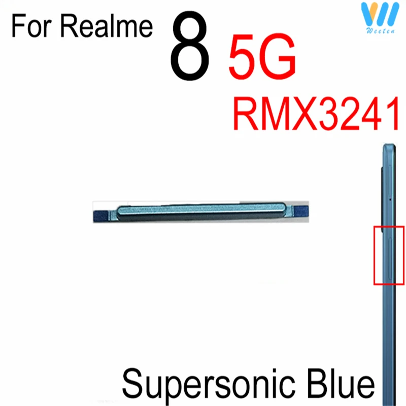 Power Volume Buttons For OPPO Realme 8 8Pro 8i 8S 5G 9Pro ON OFF Side Power Volume Buttons Up Down Key Replacement Parts