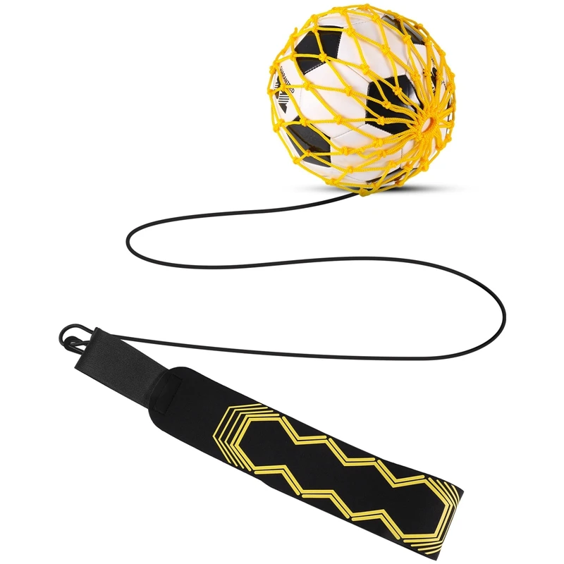 Soccer Ball Training Equipment Solo Practice Elastic Belts Adjustable Strap Football Kick Trainer for Beginner Sports Assistance