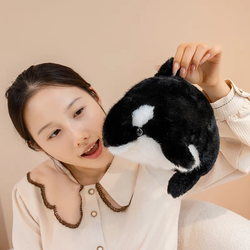 Schattige Oceaan Baby Dieren Knuffel 26cm Zwarte Tijger Walvis Pluche Pop Zacht Blauw Wit Roze Zeeotter Pop Kind Kerst Verjaardagscadeau