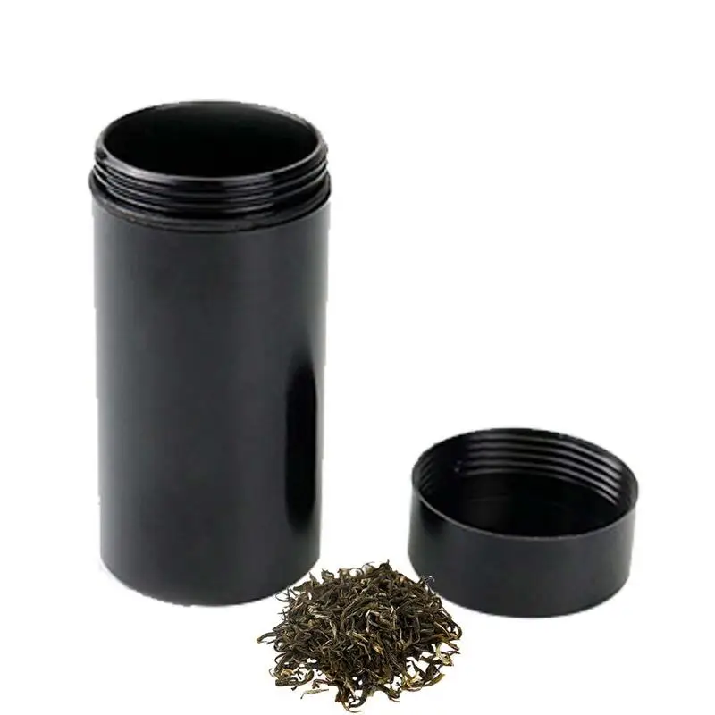 Tea Canister Portable Tea Coffee Sugar Canisters Stainless Steel Food Storage Tin Small Kitchen Canisters For Loose Tea