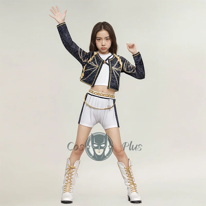 Kpop Demon Hunters Rumi Zoey Mira Costume Cosplay Ragazze Abiti di scena Cartoon Gioco di ruolo Abiti eleganti Festa di Halloween Bambini