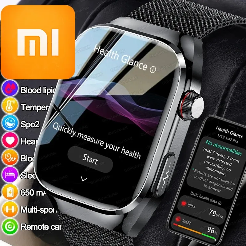 Xiaomi Micro Physical Examination Smart Watch For Men Uric Acid Body Fat Five Organ Health Watches Bluetooth Call SmartBracelet