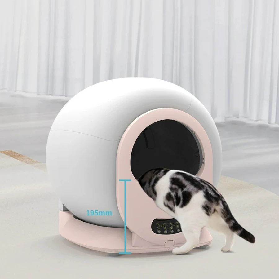 

Smart Cat Litter Box Automatic Self Cleaning Large Cat Toilet Fully Enclosed Cats Litter Box APP Remote Control with Deodorant