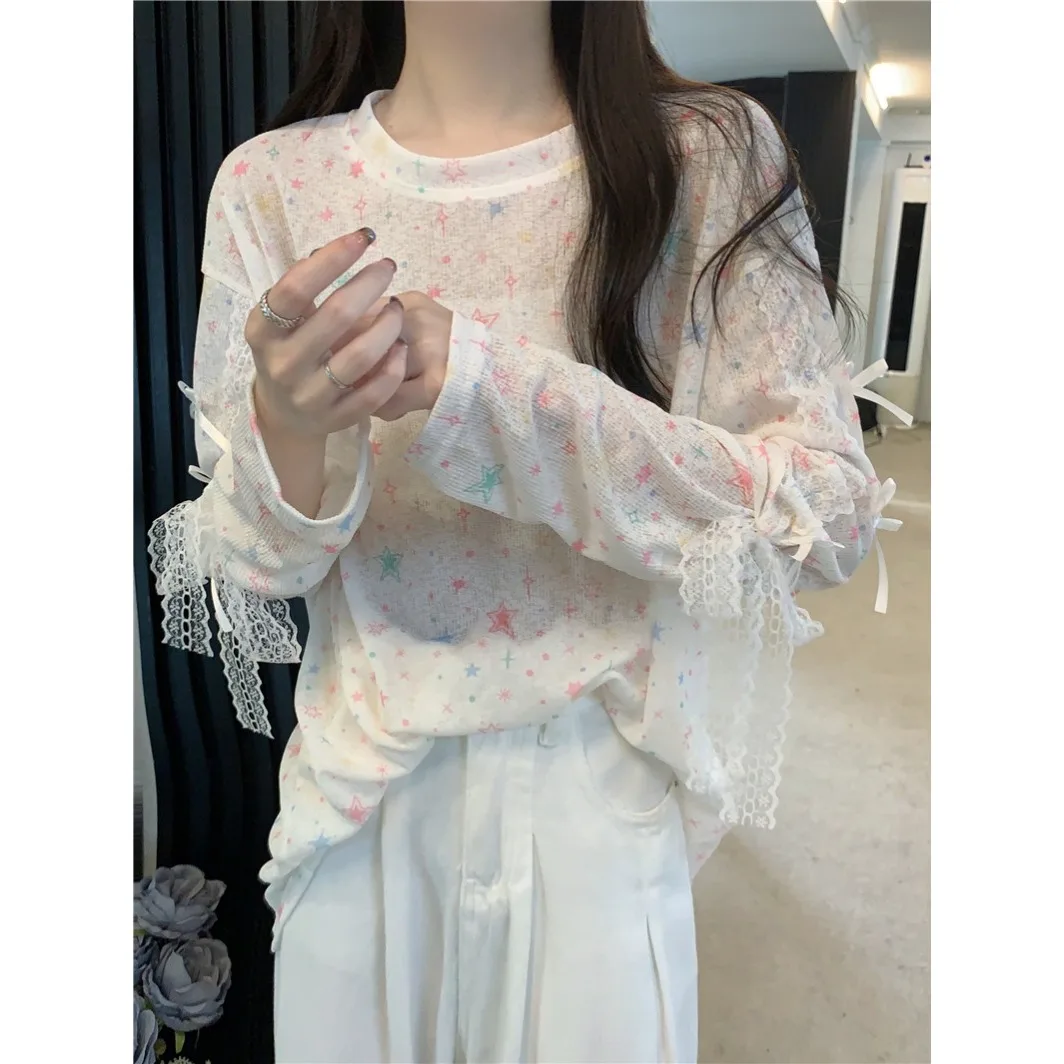 تي شيرت نسائي بأكمام طويلة، قطع علوية مكشكشة باللون الأحمر الوردي، مقاس نحيف، مريح للتنفس، قطن قوطي، شتاء يومي، عطلة، نمط غير رسمي