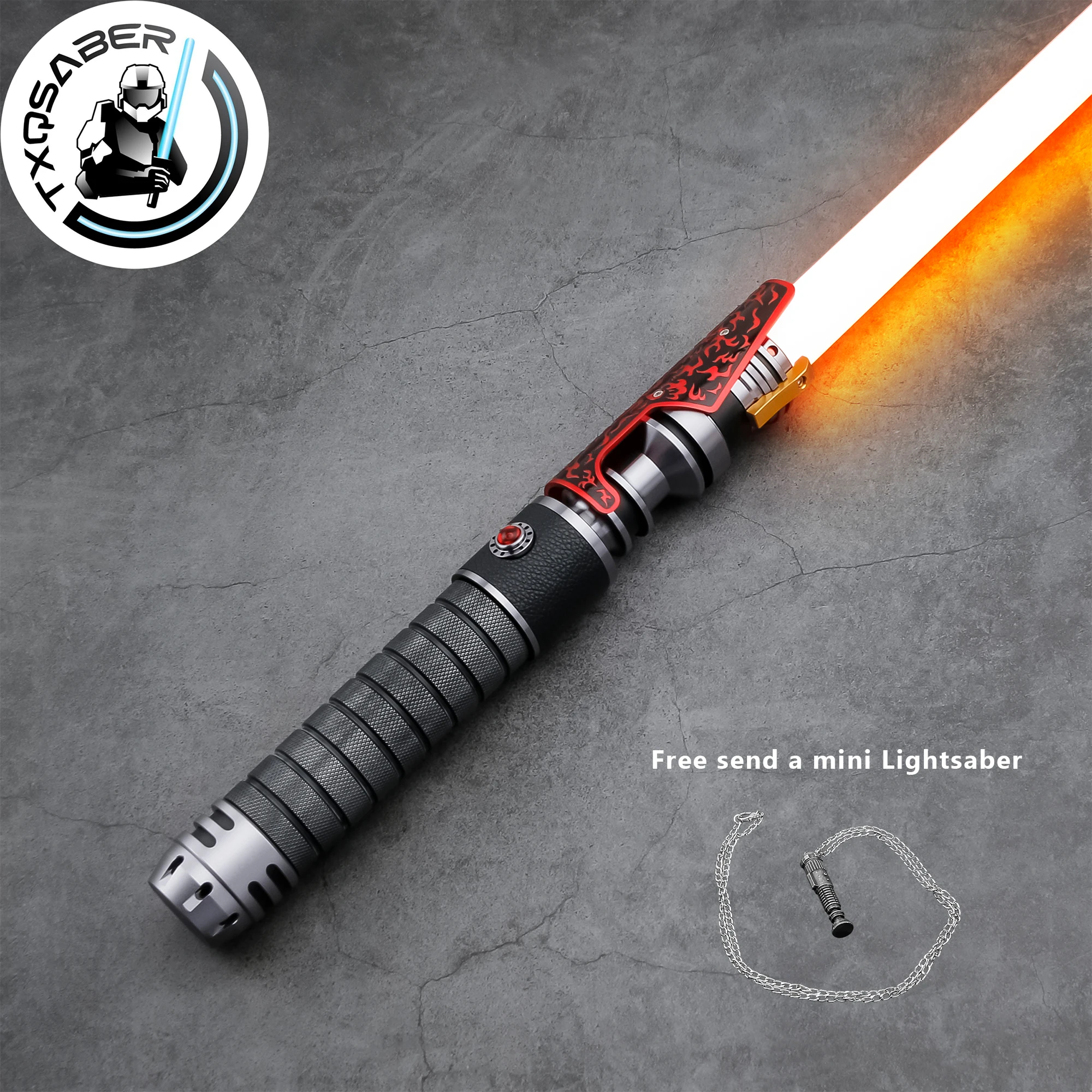 

TXQSABER Lightsaber Relic Hunter Heavy Dueling Metal Hilt Laser Sword FOC Blaster Smooth Swing Lightsword Toys for Adult Cosplay