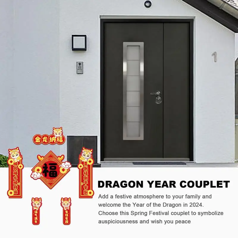Spring Festival Couplets Magnetic Spring Festival Couplets Lucky Chinese Couplet Lucky Chinese Couplet Kitchen Magnets Couplets