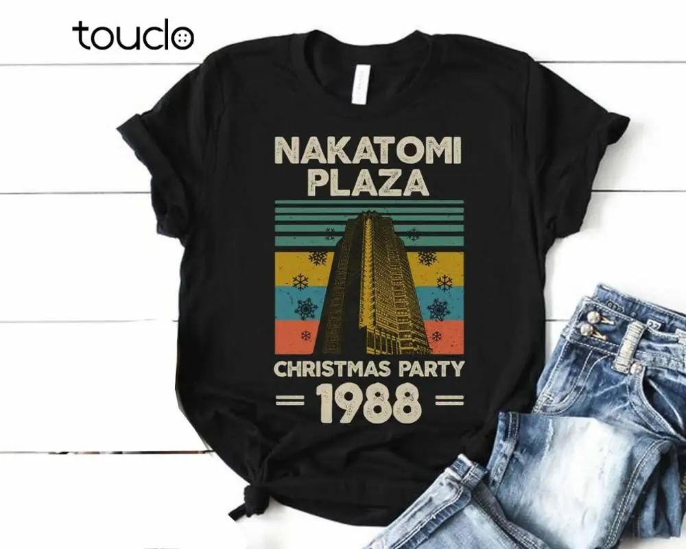 Nakatomi Plaza Christmas Party 1988 Shirt Funny Christmas Gift Custom Aldult Teen Unisex Digital Printing Tee Shirts Custom Gift