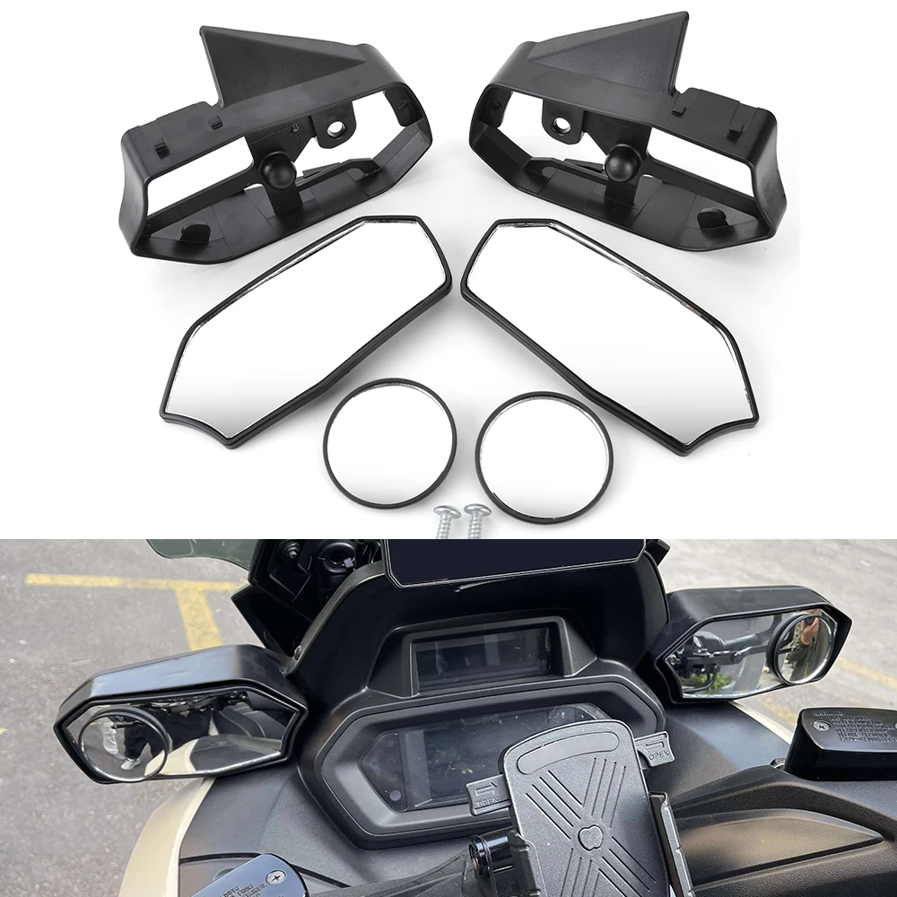 

Motorcycle Mirror Rearview Mirror Kit Convex Angle Adjustable Side Mirrors For Yamaha X-MAX 250 300 2023 2024