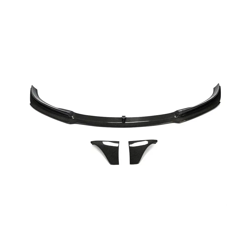 

Product Customization Fits forTesla Model 3 2017-2021 REAL CARBON FIBER Front Bumper Lip Spoiler Body Kit Carbon Black