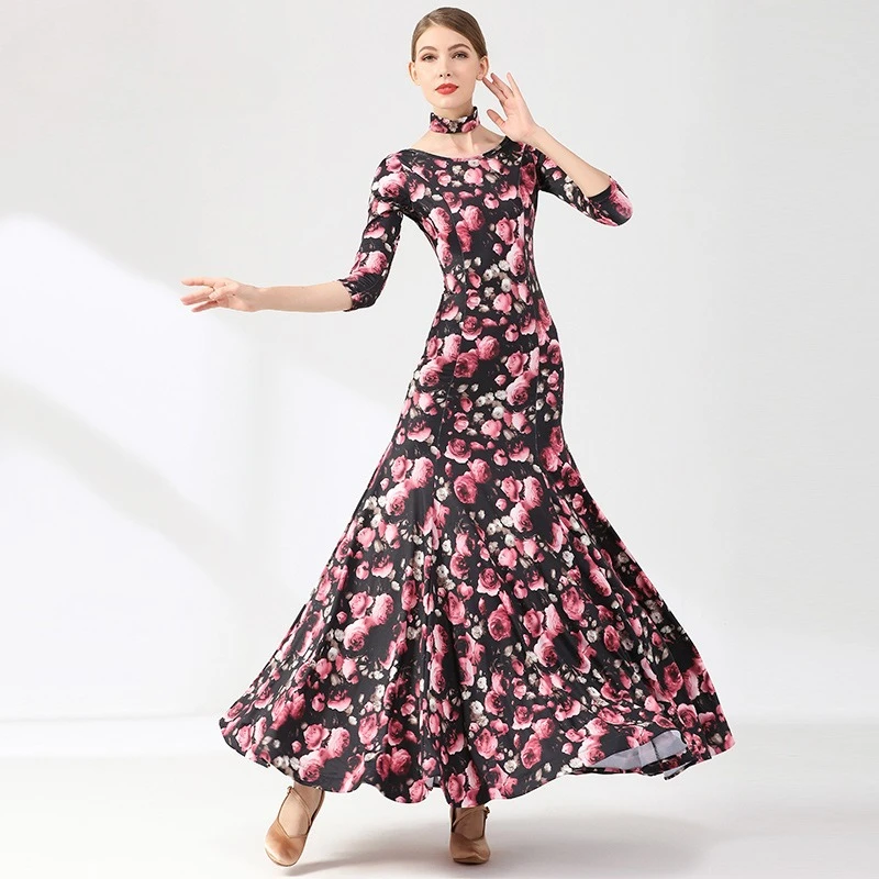 ที่กําหนดเองผู้ใหญ่โมเดิร์นเต้นรํากระโปรง S9075 มาตรฐานแห่งชาติเสื้อผ้าเต้นรําละตินฝึกชุด