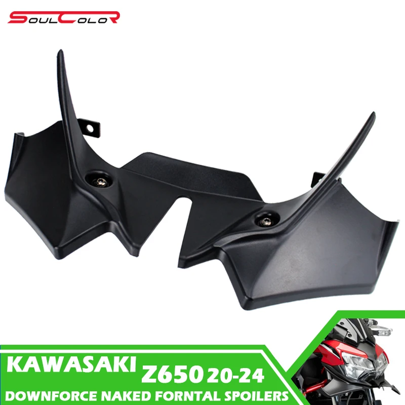 

Подходит для KAWASAKI Z650 20, 21, 22, 23, 24, спортивная прижимная сила для мотоцикла, голые передние спойлеры, аэродинамический дефлектор крыльев, крылышки