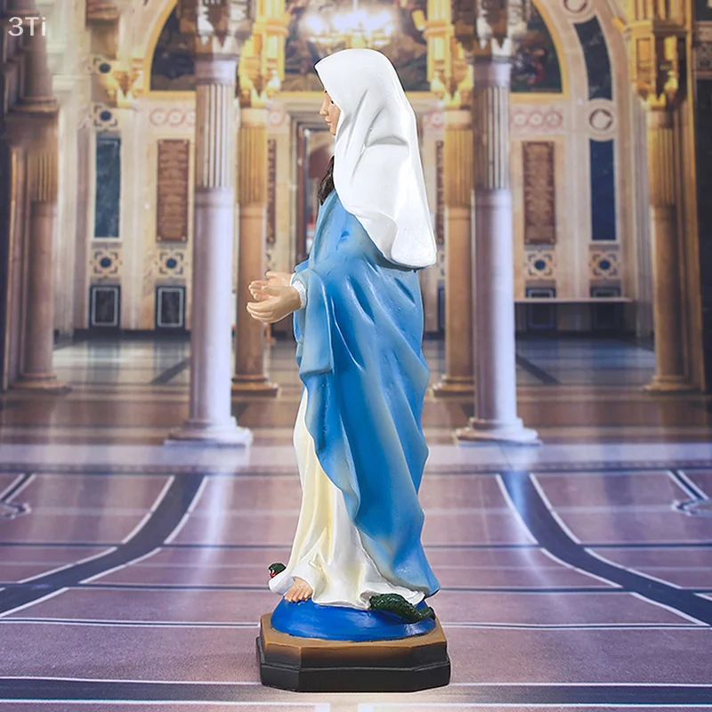 Estatua católica de Nuestra Señora Jesús, suministros religiosos para iglesia, artesanías religiosas de resina, decoración del hogar, regalos de estatuillas