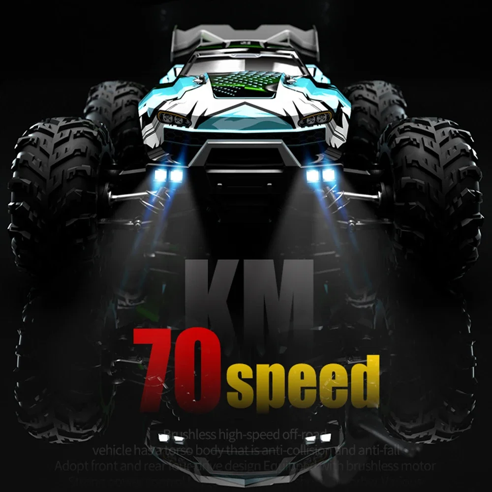 SCY 16101PRO 16102PRO 1:16 70KM/H 4WD RC Car z reflektorem LED zdalnie sterowanym samochodowym High Speed Drift Monster Truck dla dzieci Zabawki