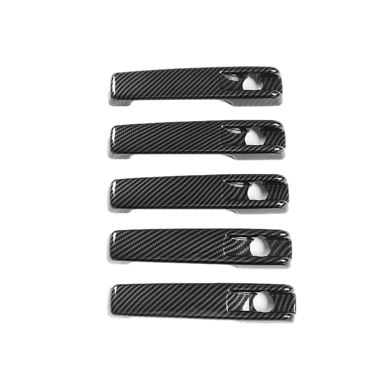 

5X Car Carbon Fiber Exterior Door Handle Trim Cover For Mercedes Benz G Class W463 W464 G65 G55 G63 G500 G550 2019-2020