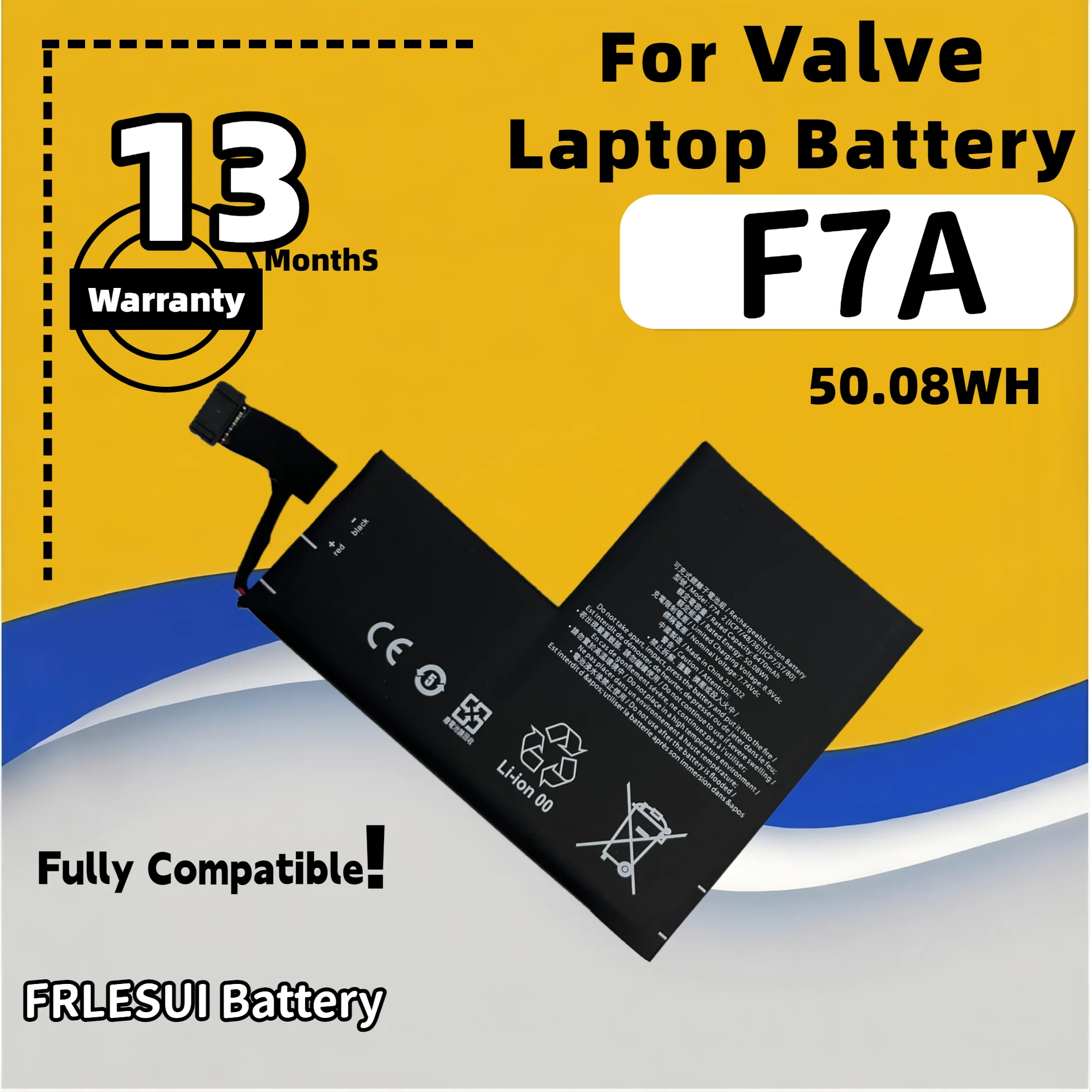 FRLESUI NEW! High-Capacity Brand-new for Steam Deck LCD OLED handheld game book to expand high-capacity F7A F7G battery.