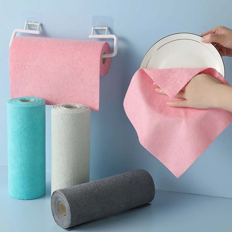 Super Absorbent Tearable Microfiber Cleaning Cloth Dry Wet Dual Use Reusable Kitchen Dish Towel Oil Proof Quick Dry view 3