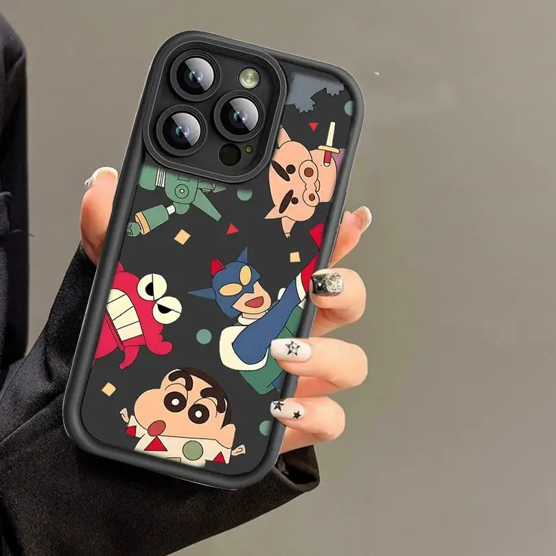 Case For Iphone 11 12 13 Pro Max 5 5S 7 8 6 6S PLUS X 12 13 MINI XR XS Max Cover Cartoon TPU Silicone  Crayon Shin-chan Case