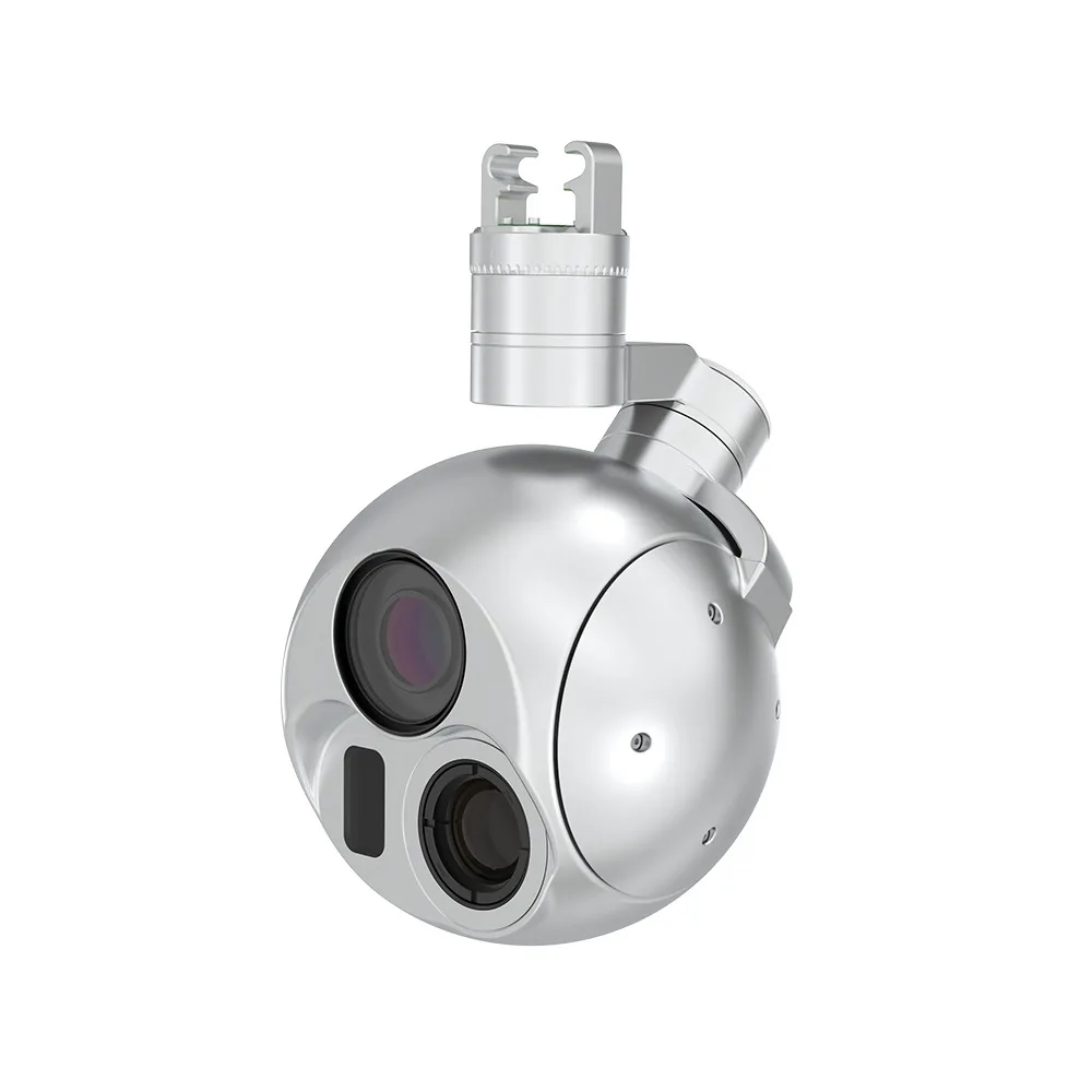 Cámara cardán de Triple Sensor YAHREE Q302 AI, rango láser térmico Visible, carcasa de Metal IP43 para carga útil