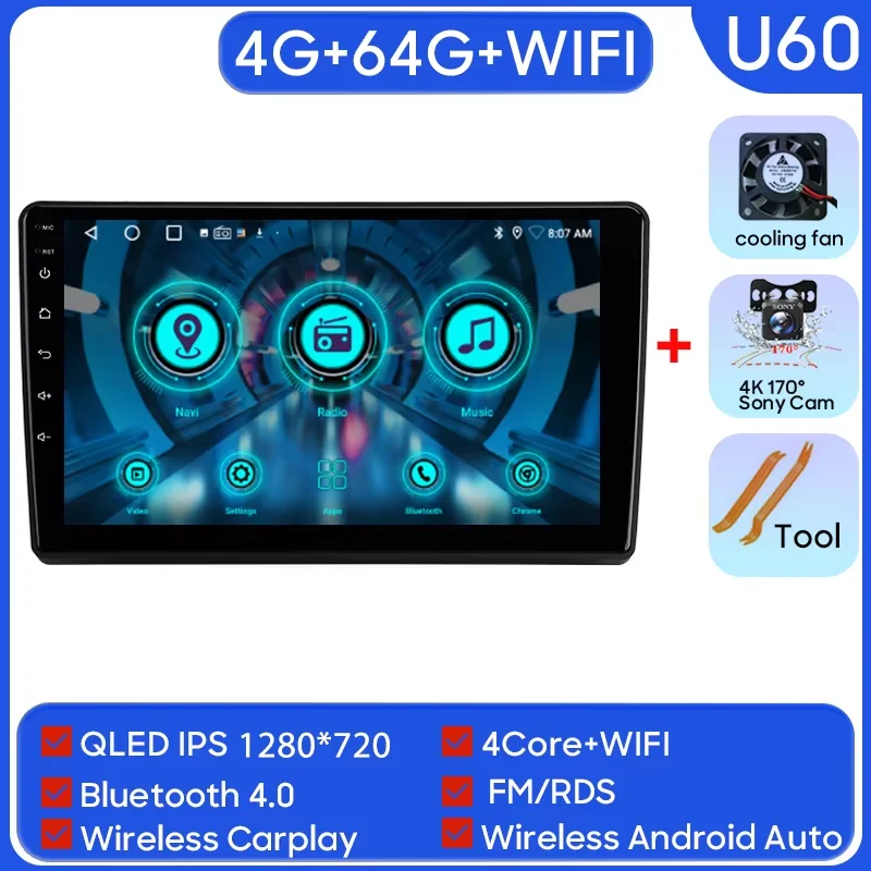 For Hyundai Elantra 2006-2012 Car Radio Android 15 GPS Navigation Stereo CarPlay